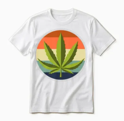 Retro Weed Unisex T-Shirt - White