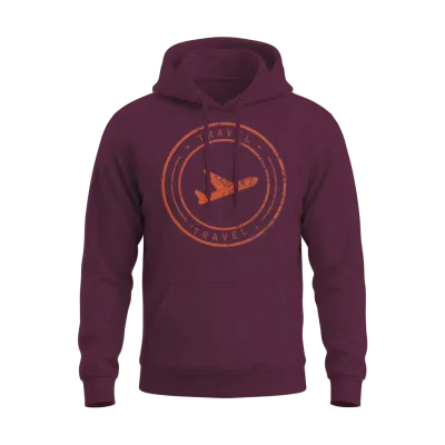 Travel Unisex Hoodie - Maroon