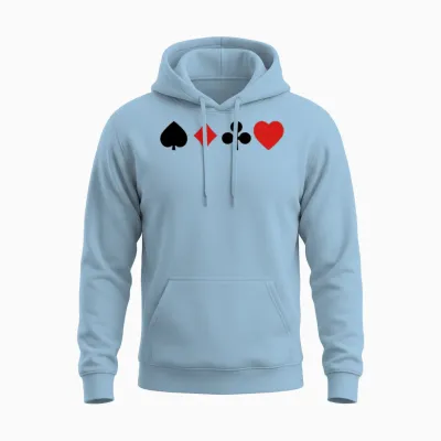 Playing Cards Unisex Hoodie - Light Blue