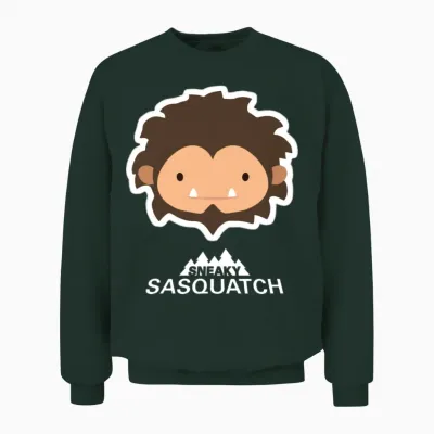 Sneaky Sasquatch Head Unisex Sweatshirt - Forest