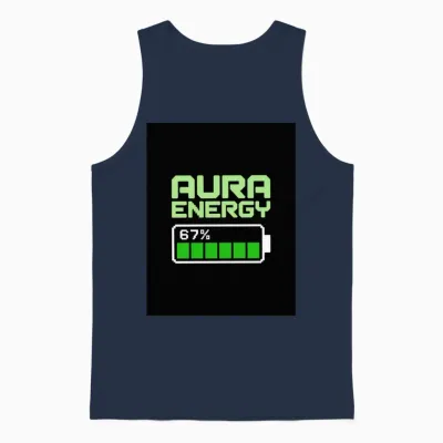 Fully Charged with Positive Vibes Unisex Tank Top - Navy