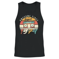 1974 July Vintage Unisex Tank Top - Black – 2