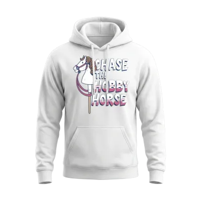 Hobby Horsing Chase the Hobby Horse Unisex Hoodie - White