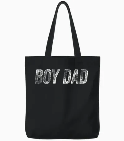 Boy Dad Tote Bags - Black