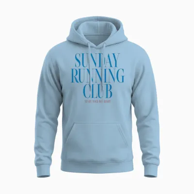 Sunday Running Club, Jogging, Sport, Gesundheit Unisex Hoodie - Light Blue