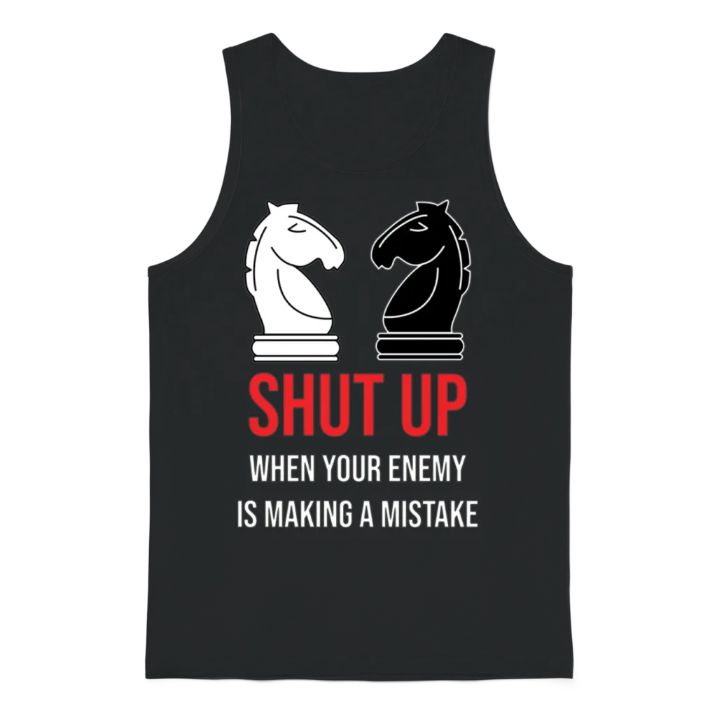 Funny Chess Unisex Tank Top - Black