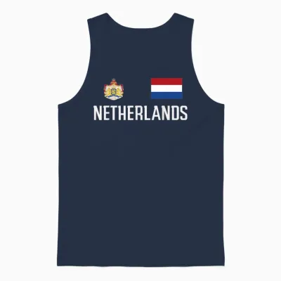 Netherlands Nederland Holland Dutch Men Women Unisex Tank Top - Navy