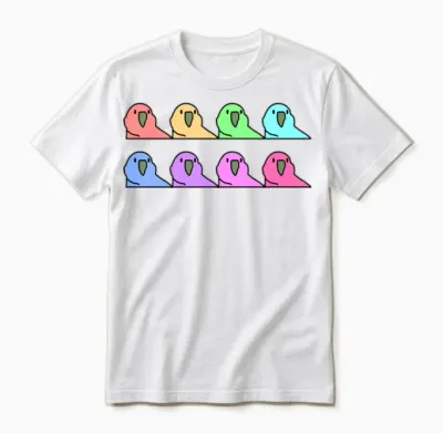 Party Parrot Unisex T-Shirt - White