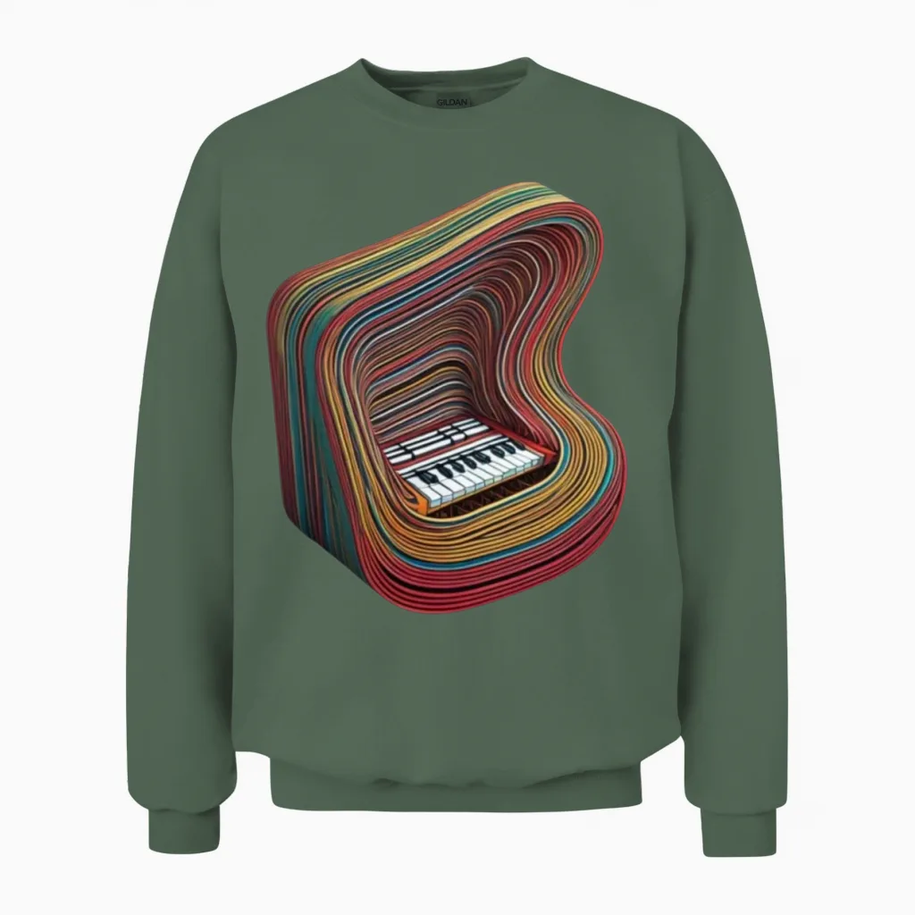 Instrument Music - Lovers Unisex Sweatshirt in Military Green
