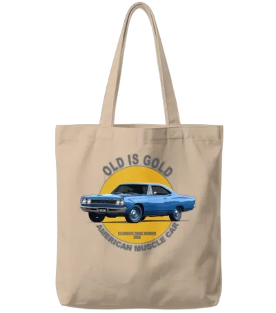 Plymouth Road Runner Hemi American Muscle Car 60s Tote Bags - Natural