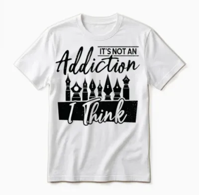 Fountain Pen Writing Pen Addiction Artist Unisex T-Shirt - White