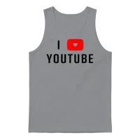 I Heart Youtube Unisex Tank Top - Sport Grey – 1