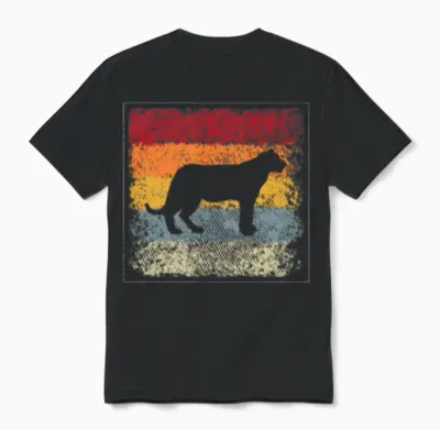 Tiger Retro Unisex T-Shirt - Black