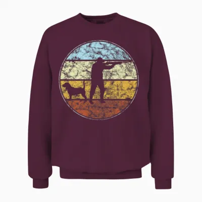 Hunting Retro Unisex Sweatshirt - Maroon