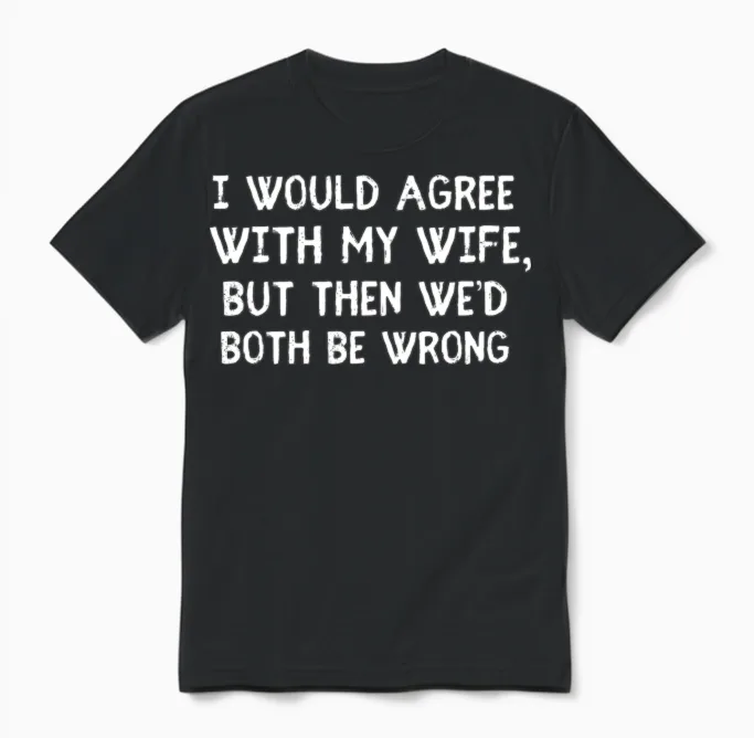 Funny Husband Wife Couples & Matching Gift Unisex T-Shirt in Black