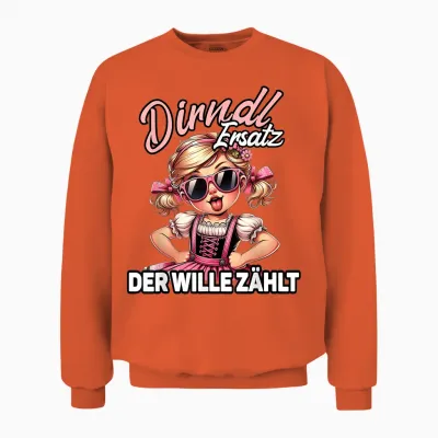 Oktoberfest Costume Shirt Women's Costume Replacement Dirndl T-Shirt, Black Unisex Sweatshirt - Orange
