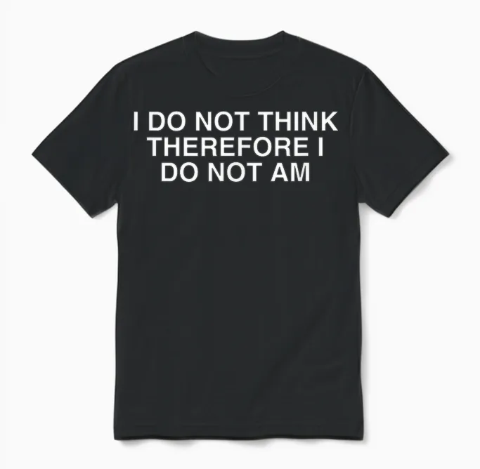 I Don't Think So, So I'm Not a Pun on Year 2000 Sarcasm Unisex T-Shirt in Black