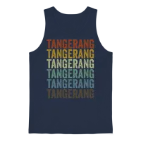 Tangerang Indonesia Retro Vintage Unisex Tank Top - Navy – 1