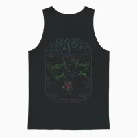 Star Wars Space Fight Vintage Arcade Graphic Unisex Tank Top in Black - 1