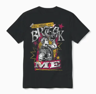 Dcc You Will Not Break Me Distressed Carl Scrapbook Graphic Unisex T-Shirt - Black