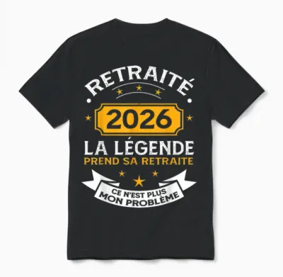 Retired 2026 Men's Legend Retires Unisex T-Shirt - Black