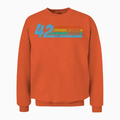 42 the Answer Life Universe and Everything Funny Physics T-Shirt, Black Unisex Sweatshirt - Orange