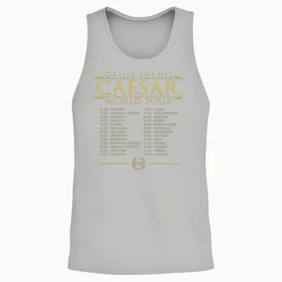 Jules César World Tour Histoire Romaine Drôle Unisex Tank Top - Ash