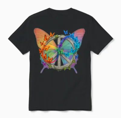 Butterfly Unisex T-Shirt - Black