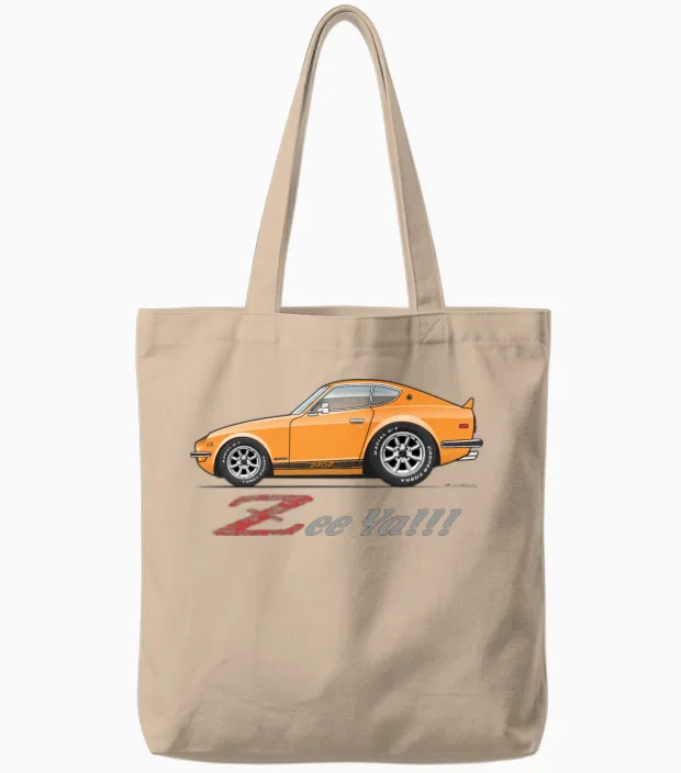 Zee Ya Orange Tote Bags in Natural