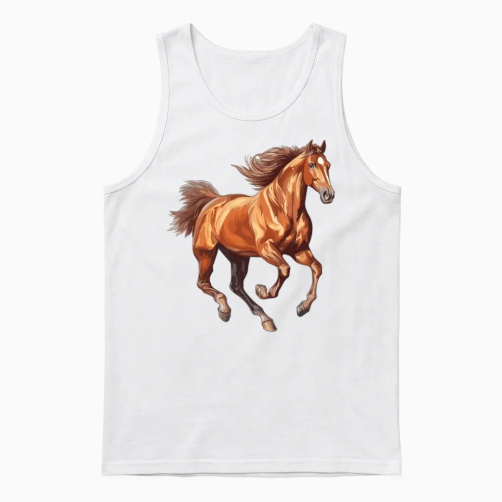 Horse - Lovers Unisex Tank Top in White