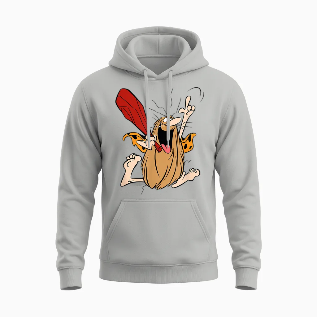 Captain Caveman Captain Caveman Unga Bunga Unisex Hoodie in Ash