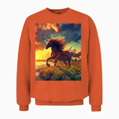 Horses Are My Life Unisex Sweatshirt - Orange