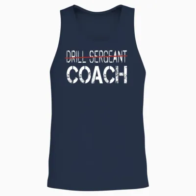 Drill Sergeant - Coach Unisex Tank Top - Navy