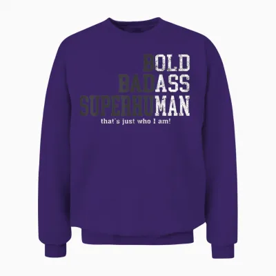 Funny Old Man Saying Gag Gift Birthday for Dad Fathers Day Unisex Sweatshirt - Purple