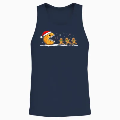 Funny Gingerbread Christmas Cookie Baking Boys Girls Unisex Tank Top - Navy