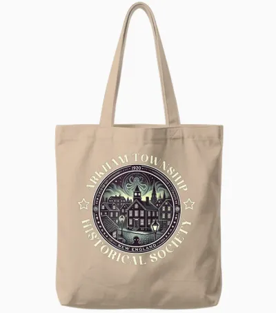 Arkham-Stadt Lovecraftscher Cthulhu-Mythos Miskatonic Horror Tote Bags - Natural