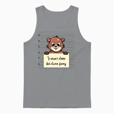 Beaver Was Not Clever but Funny Unisex Tank Top - Sport Grey