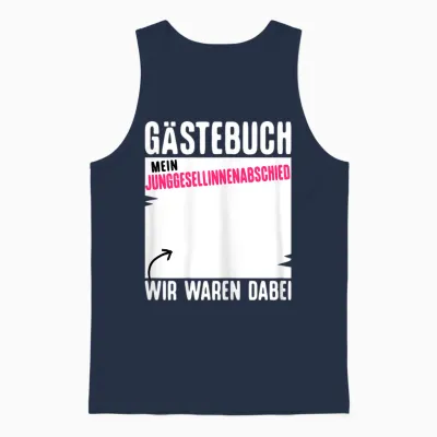 Guest Book Bride T-Shirt Jga Women Stag Night T-Shirt, Black, S Unisex Tank Top - Navy