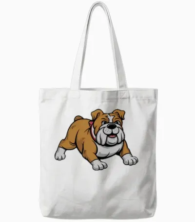 Funny English Bulldog Tote Bags - White