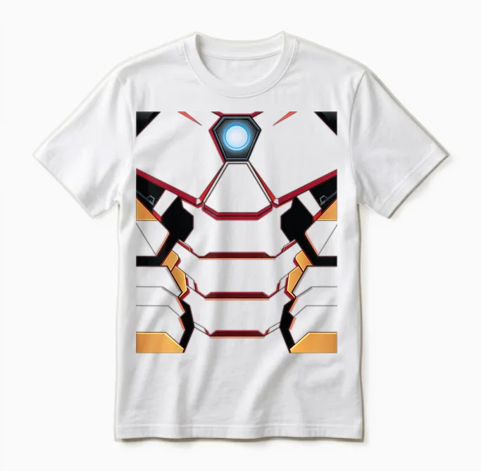Marvel Iron Man Tony Stark T-Shirt Costume Unisex T-Shirt in White