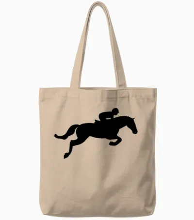 Horse Jump Tote Bags - Natural