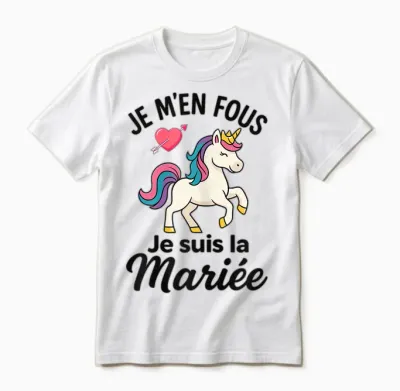 Future Bride Idea Evjf Costume Girl Unicorn Unisex T-Shirt - White