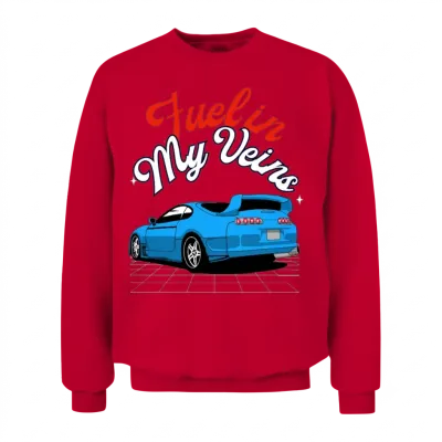 Fueled by Speed – Racing Car Lover Unisex Sweatshirt - Red