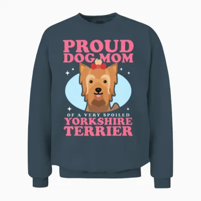 Yorkshire Terrier Dog Mom Yorkie Dogs Unisex Sweatshirt - Dark Heather