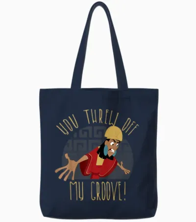 Disney Emperor's New Groove Kuzco Thrown off Graphic Tote Bags - Navy