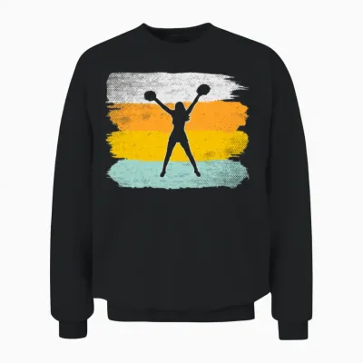 Cheerleading Retro Unisex Sweatshirt - Black