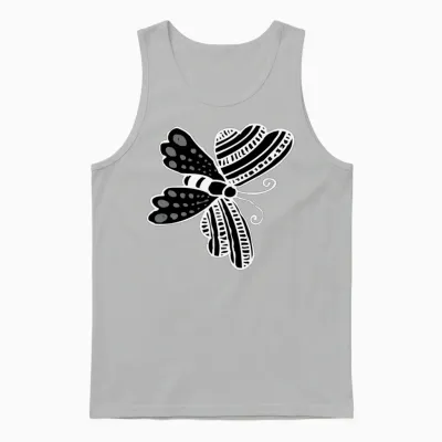 Butterfly Funny Unisex Tank Top - Ash