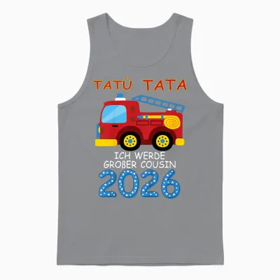 Kinder Ich Werde Großer Cousin 2026 Unisex Tank Top - Sport Grey