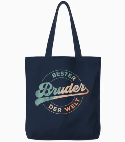 Bester Bruder Der Welt Retro Vatertag Bruder Vintage Tote Bags - Navy