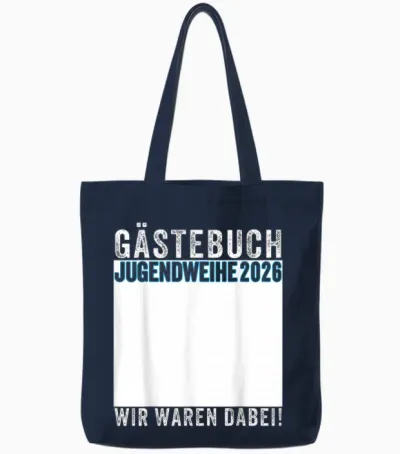 Jugendweihe 2026 Gästebuch Wir Waren Dabei Tote Bags - Navy